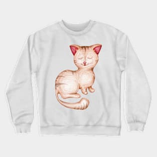 Sleeping cat. color pencil Crewneck Sweatshirt